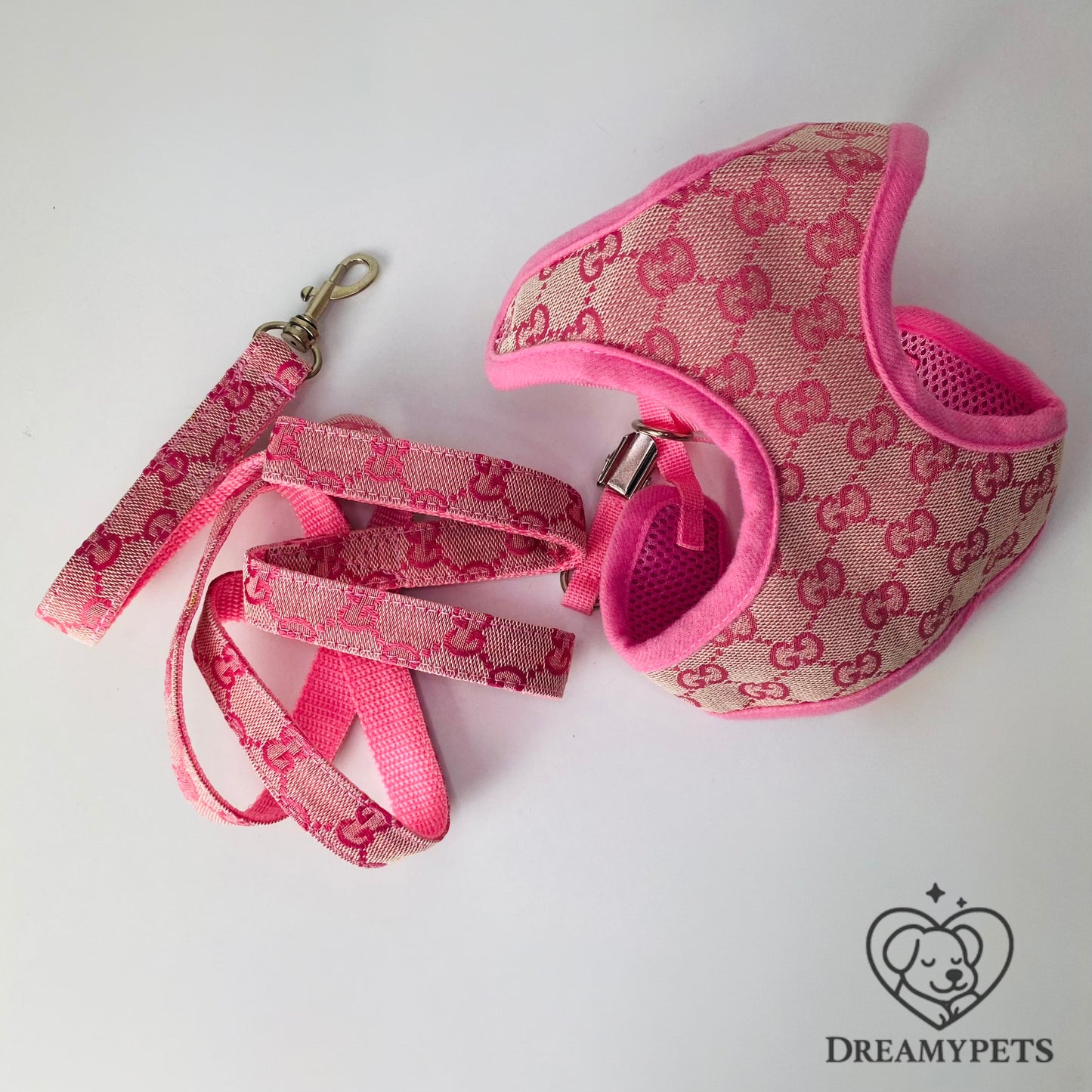 SET BAWCCI ROSA (pettorina e guinzaglio)