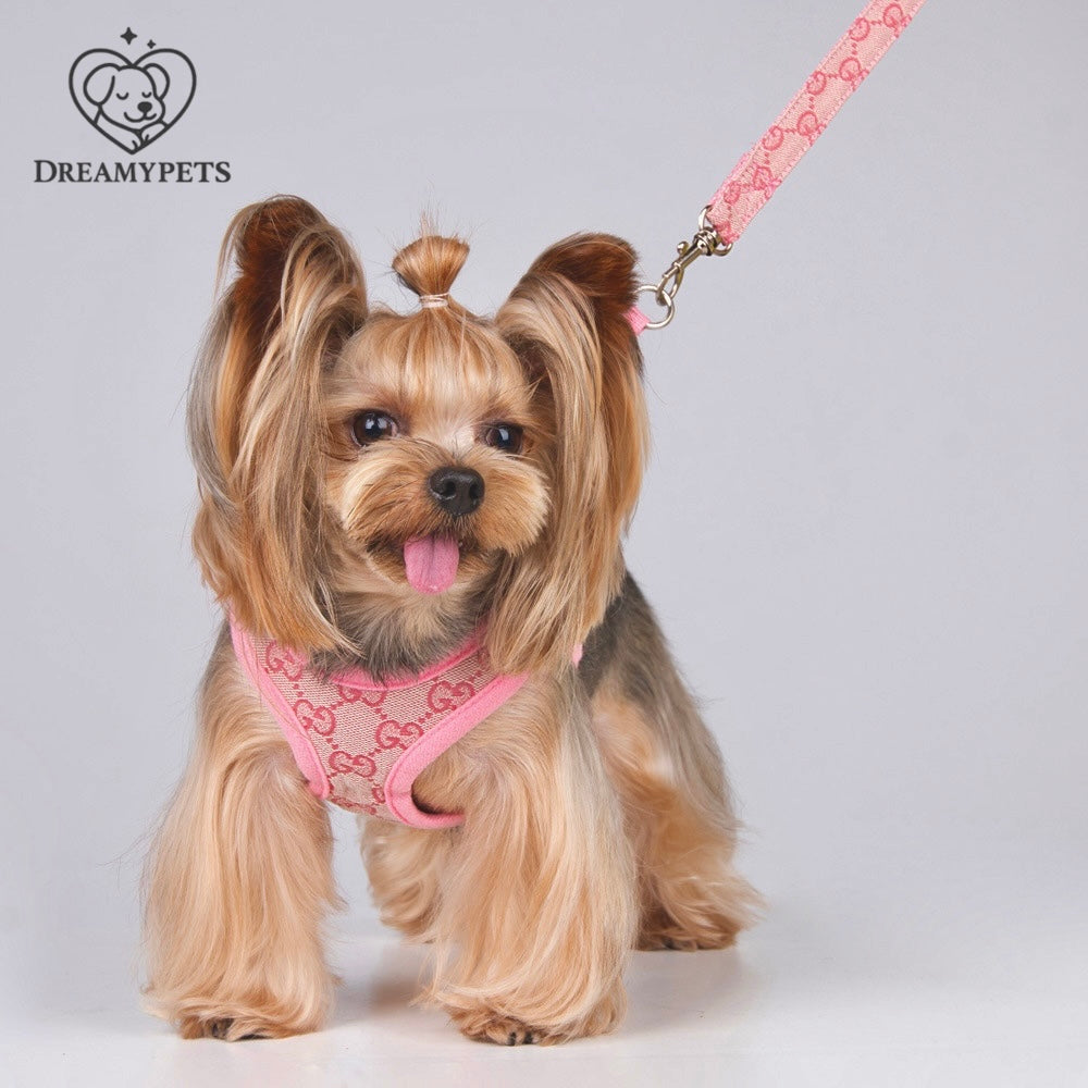 SET BAWCCI ROSA (pettorina e guinzaglio)