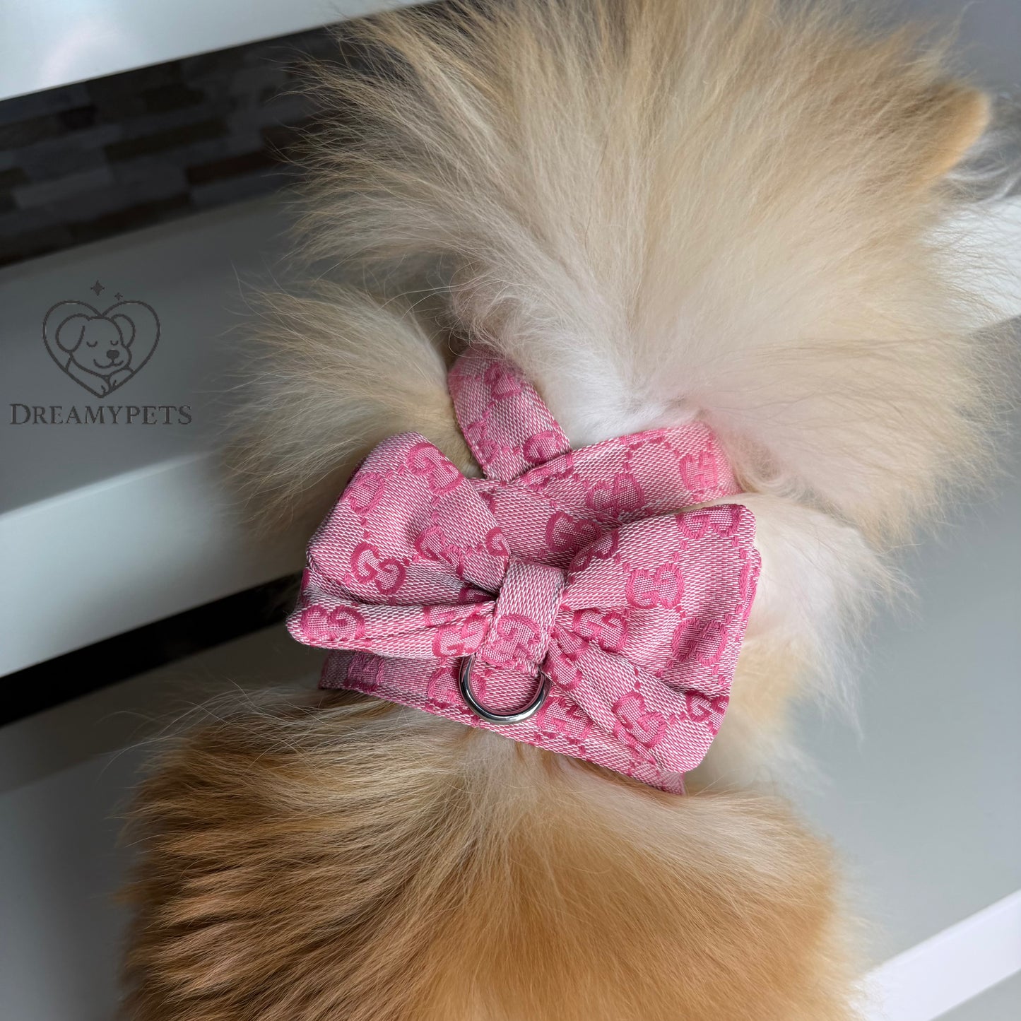SET GG FIOCCO ROSA (pettorina e guinzaglio)