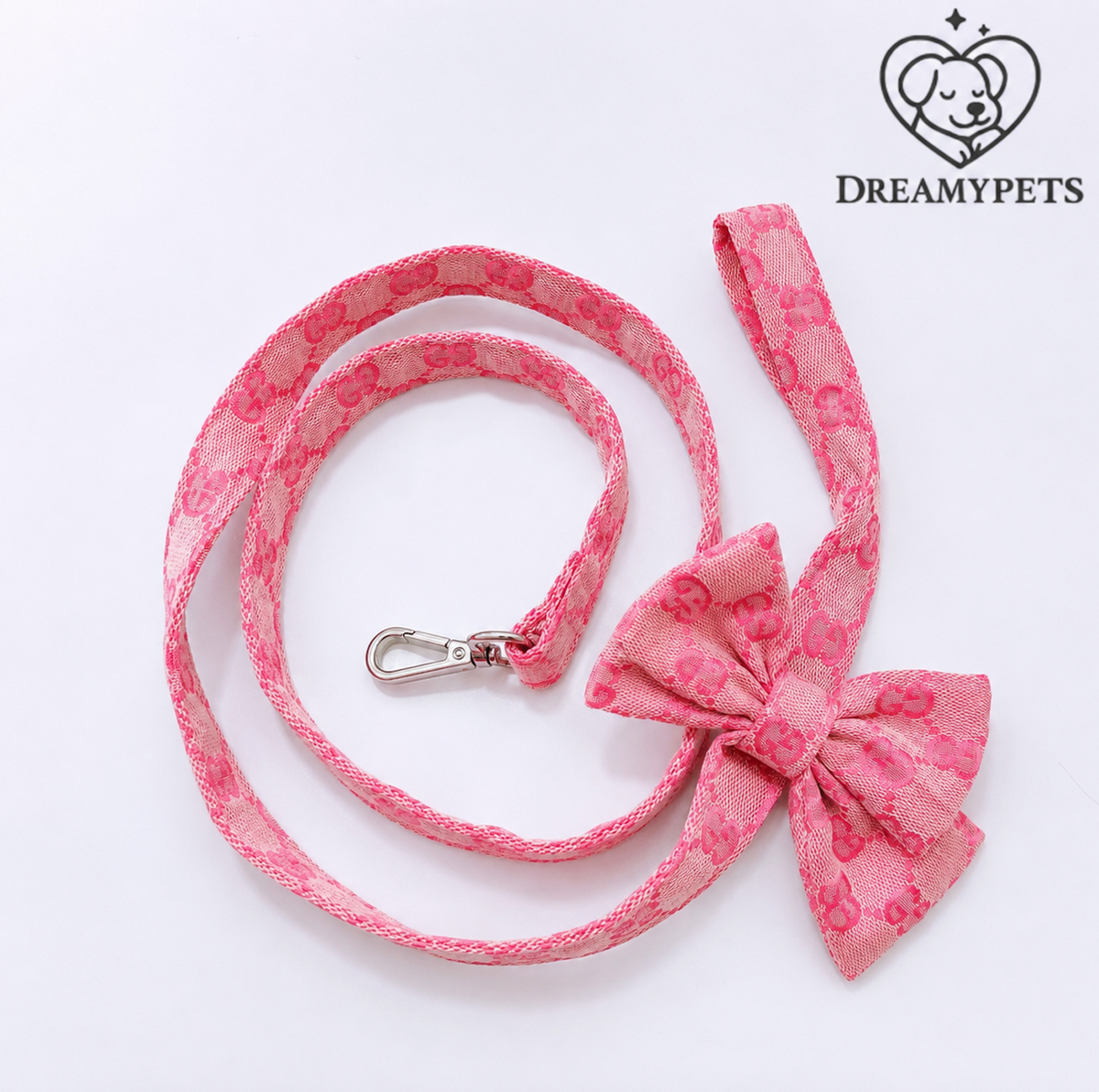 SET GG FIOCCO ROSA (pettorina e guinzaglio)